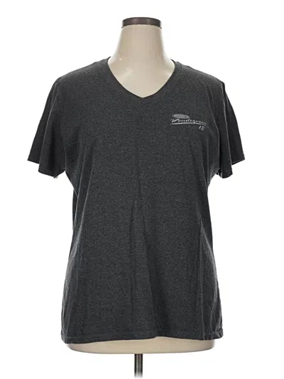 Pre-owned Port & Company Short Sleeve T-shirt In Gray