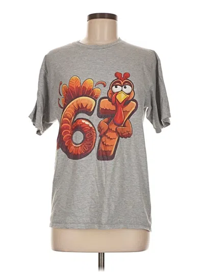 Pre-owned Port & Company Short Sleeve T-shirt In Gray