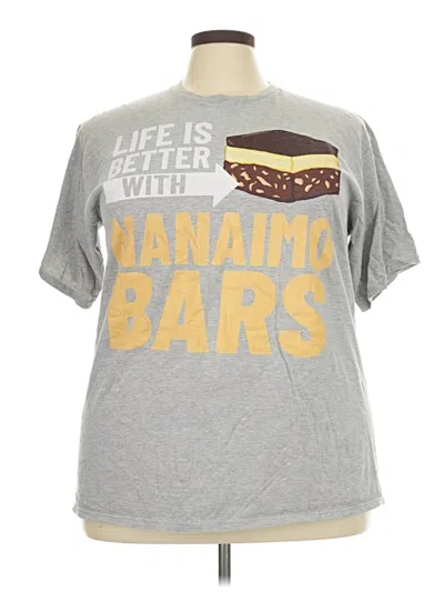 Pre-owned Port & Company Short Sleeve T-shirt In Gray