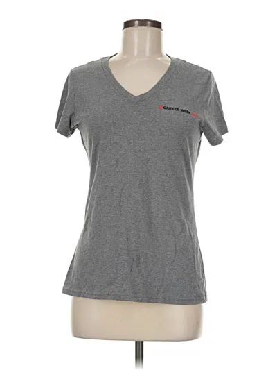 Pre-owned Port & Company Short Sleeve T-shirt In Gray