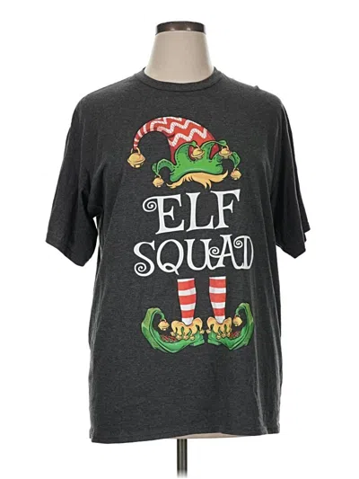 Pre-owned Port & Company Short Sleeve T-shirt In Gray