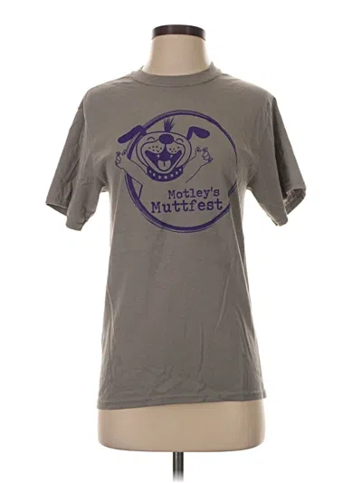 Pre-owned Port & Company Short Sleeve T-shirt In Gray