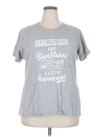 Pre-owned Port & Company Short Sleeve T-shirt In Gray