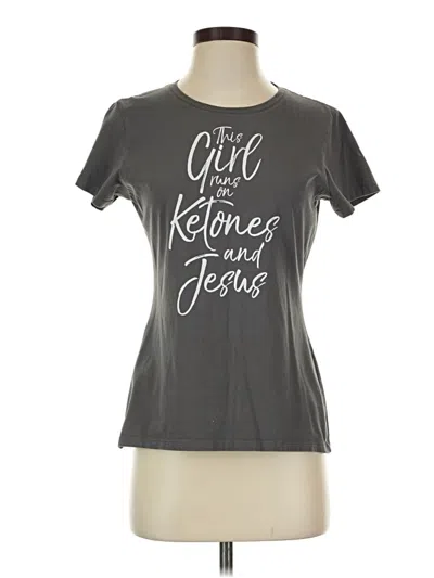 Pre-owned Port & Company Short Sleeve T-shirt In Gray