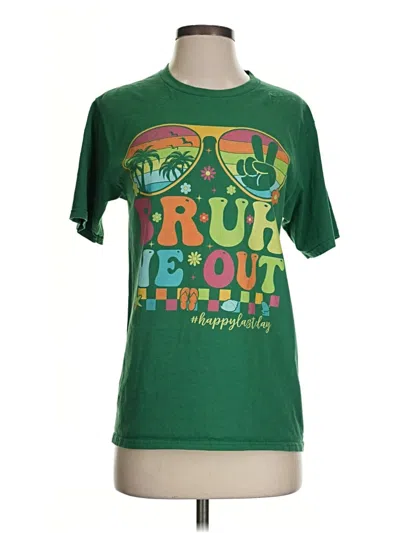 Pre-owned Port & Company Short Sleeve T-shirt In Green