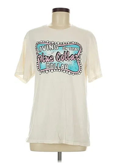 Pre-owned Port & Company Short Sleeve T-shirt In Ivory