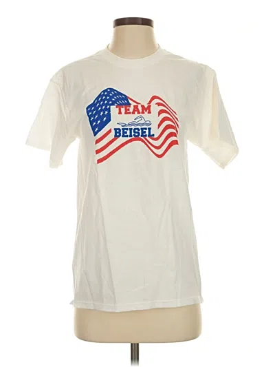 Pre-owned Port & Company Short Sleeve T-shirt In Ivory