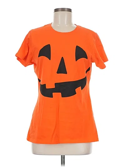 Pre-owned Port & Company Short Sleeve T-shirt In Orange