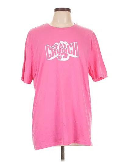 Pre-owned Port & Company Short Sleeve T-shirt In Pink