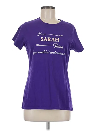 Pre-owned Port & Company Short Sleeve T-shirt In Purple