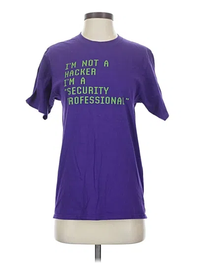 Pre-owned Port & Company Short Sleeve T-shirt In Purple