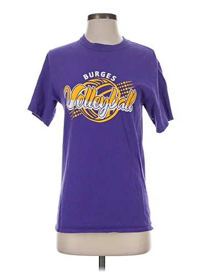 Pre-owned Port & Company Short Sleeve T-shirt In Purple