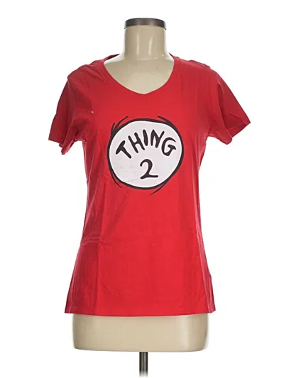 Pre-owned Port & Company Short Sleeve T-shirt In Red