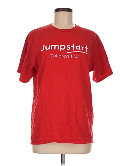 Pre-owned Port & Company Short Sleeve T-shirt In Red