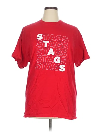 Pre-owned Port & Company Short Sleeve T-shirt In Red