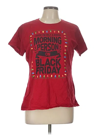 Pre-owned Port & Company Short Sleeve T-shirt In Red