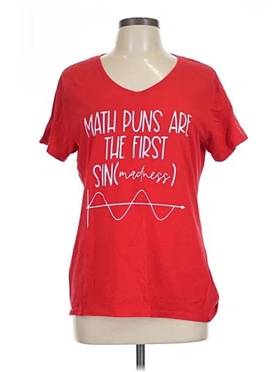 Pre-owned Port & Company Short Sleeve T-shirt In Red