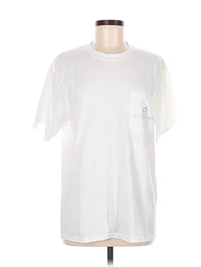 Pre-owned Port & Company Short Sleeve T-shirt In White