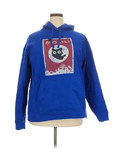 Pre-owned Port & Company Sweatshirt In Blue