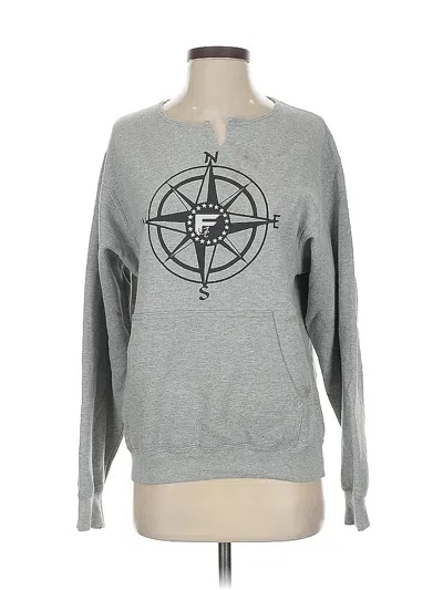 Pre-owned Port & Company Sweatshirt In Gray