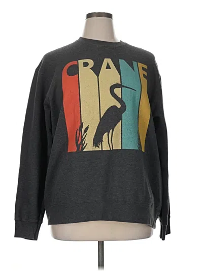 Pre-owned Port & Company Sweatshirt In Gray