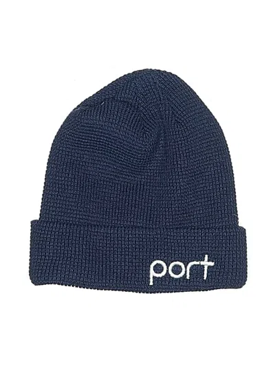 Pre-owned Port Authority Beanie Hat In Blue