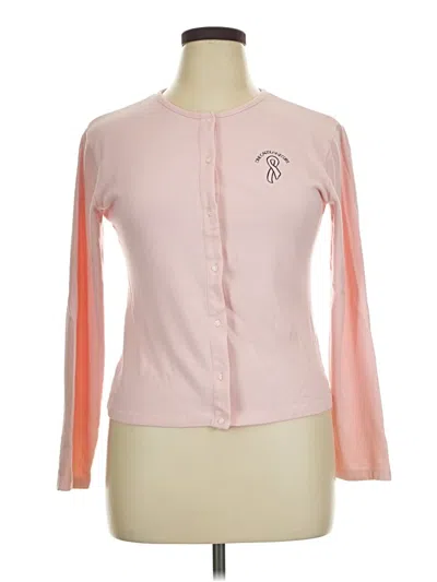 Pre-owned Port Authority Cardigan Sweater In Pink