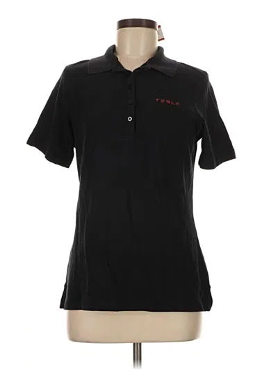 Pre-owned Port Authority Short Sleeve Polo Shirt In Black
