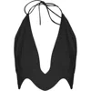 Port De Bras Avila Halter Top In Black