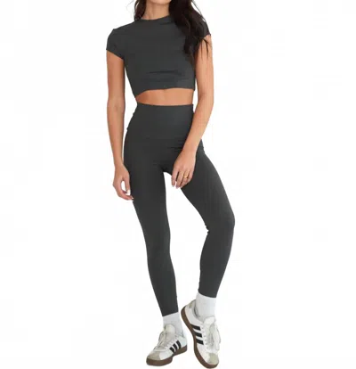 Port De Bras Base Leggings In Dark Grey In Gray