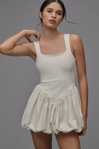 Port De Bras Bella Bubble-hem Active Mini Dress In White