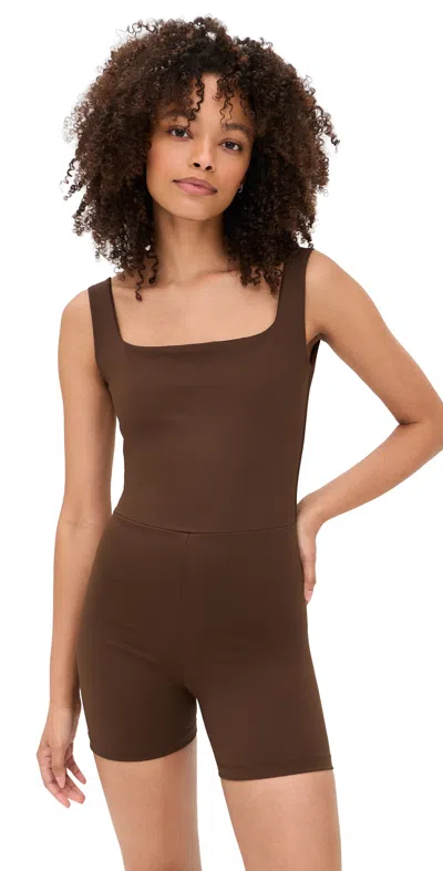 Port De Bras Nova Romper Dark Chocolate In Brown