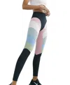 Port De Bras Rainbow Legging In Black And Pastel