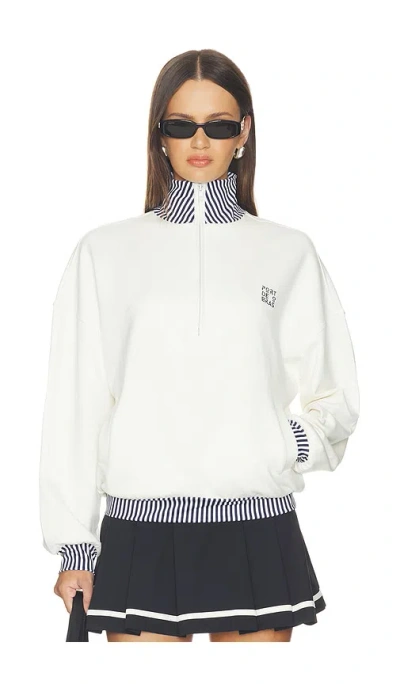 Port De Bras Signature Sweater In White