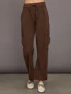 Port De Bras Slit Cargo Pant In Dark Chocolate