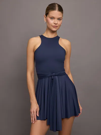 Port De Bras Venus Dress In Navy