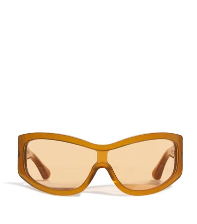 Port Tanger Acetate Nunny Sunglasses In Yellow