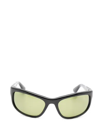 Port Tanger Agha Rectangle-frame Sunglasses In Black