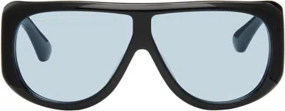 Port Tanger Black Gambia Sunglasses In Black Blue
