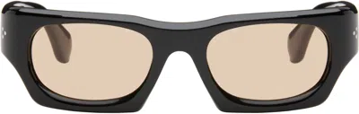 Port Tanger Black Kerewan Sunglasses In Black/amber