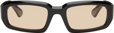Port Tanger Black Mektoub Sunglasses In Black/amber