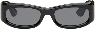 Port Tanger Black Saudade Ii Sunglasses In Black/black