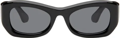 Port Tanger Black Tangerine Sunglasses In Black/black