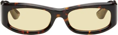 Port Tanger Brown Saudade Ii Sunglasses In Myrrh/limon