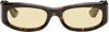 Port Tanger Brown Saudade Ii Sunglasses In Myrrh/limon