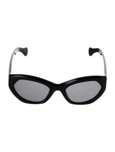 Pre-owned Port Tanger Cat-eye Tinted Sunglasses In Black
