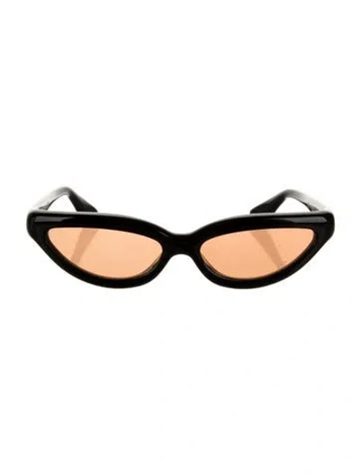 Pre-owned Port Tanger Cat-eye Tinted Sunglasses In Black/orange
