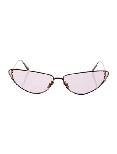 Pre-owned Port Tanger Cat-eye Tinted Sunglasses In Gold