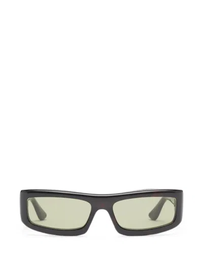 Port Tanger Daryan Rectangle-frame Sunglasses In Black