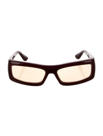 Pre-owned Port Tanger Daryan Square Sunglasses In Burgundy